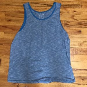 On The Byas Blue Mini Stripes Pocket Tank